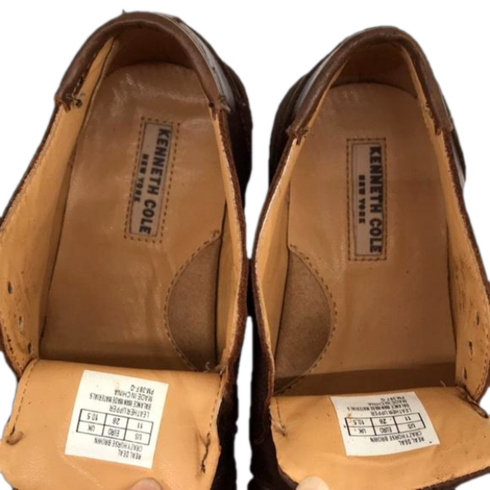KENNETH COLE NEW YORK Real Deal Crazy Horse Brown Leather Chukka Boots—Boys 11 - Picture 9 of 14
